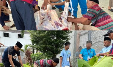 Penuh Khidmat, Rutan Batam Sembelih 15 Hewan Kurban dan Bagikan kepada Warga Binaan dan Masyarakat