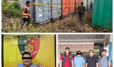 SUBDIT III JATANRAS POLDA KEPRI TANGKAP DANSATGAS ORMAS TERKAIT KASUS PENGGELAPAN PULUHAN KONTAINER