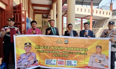 Polsek Bengkong Gelar Minggu Kasih di Gereja HKBP Estomihi, Bangun Sinergi Jaga Kamtibmas