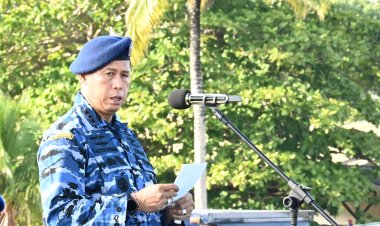 Upacara 17-an di Lanud RSA Natuna Tegas Komitmen Profesionalisme Prajurit Udara