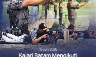 Kejari Batam Ikuti Latihan Menembak Bersama BAKAMLA dan Marinir di Batam