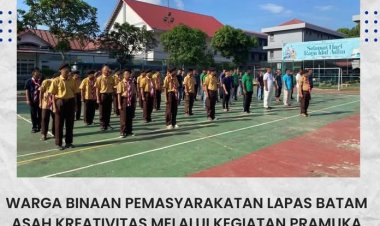 Warga Binaan Lapas Batam Asah Kreativitas Lewat Kegiatan Pramuka