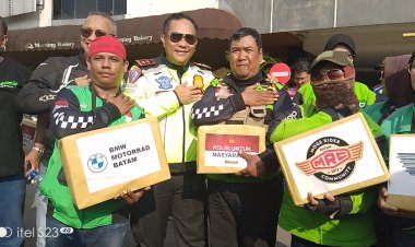 Kapolda Kepri Pimpin Touring Moge dan Bakti Sosial, 200 Paket Sembako Dibagikan Sambut Hari Bhayangkara ke-79