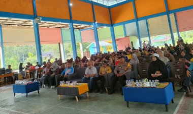 Polres Lingga Sosialisasikan Program Desa Bersinar di Desa Resun Demi Wujudkan Lingkungan Bebas Dari Narkoba