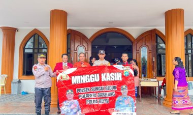 Polsek Sungai Beduk Gelar Minggu Kasih, Ajak Warga Aktif Jaga Kamtibmas