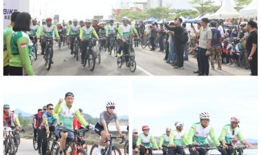 Fun Bike Semarak HUT Bhayangkara ke-79, Kapolda Kepri Bersama Ribuan Peserta Padati Karimun