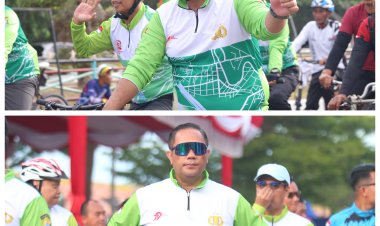 Meriah! Ribuan Peserta Padati Fun Bike Hari Bhayangkara ke-79 Polda Kepri di Karimun