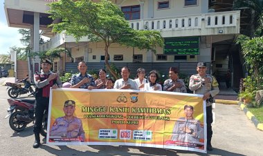 Polsek Bengkong Gelar Minggu Kasih Kamtibmas di Gereja Santo Damean, Warga Sampaikan Keluhan Knalpot Brong