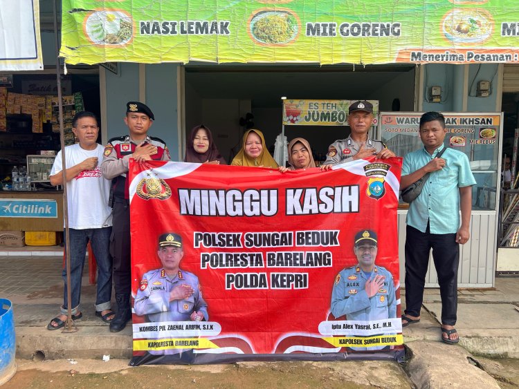 Bhabinkamtibmas Tanjung Piayu Ajak Warga Aktif Jaga Kamtibmas Lewat Program Minggu Kasih