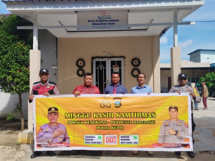 Polsek Bengkong Gelar Minggu Kasih Kamtibmas Bersama Jemaat GPI Sadai, Ajak Warga Jaga Kerukunan dan Waspada Isu Negatif