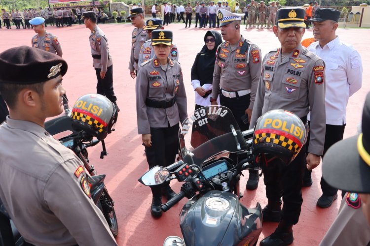 Jelang Hari Raya Idul Adha Kapolres Bintan menerjunkan Ratusan Personel untuk pengamanan