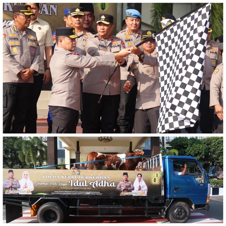 POLDA KEPRI LEPAS 150 EKOR HEWAN KURBAN SAMBUT IDUL ADHA 1446 H