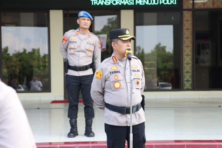 Kapolresta Barelang Pimpin Langsung Apel Pengamanan Malam Takbiran Idul Adha 1446 H