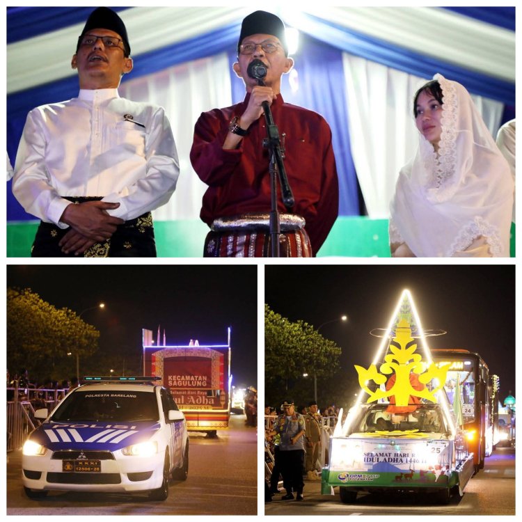 Sambut Iduladha 1446 H, Amsakar dan Li Claudia lepas pawai takbir dan serukan semangat berkurban