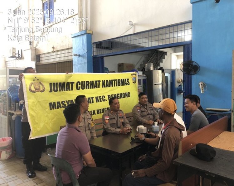Dekatkan Diri ke Masyarakat, Polsek Bengkong Gelar Jumat Curhat Bersama Warga di Tanjung Buntung