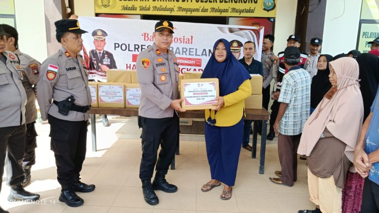 Polsek Bengkong Gelar Bakti Sosial Sambut HUT Bhayangkara ke-79