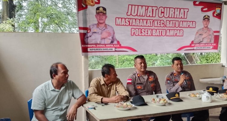 Polsek Batu Ampar Gelar Jumat Curhat, Sosialisasikan Nomor Pengaduan Masyarakat
