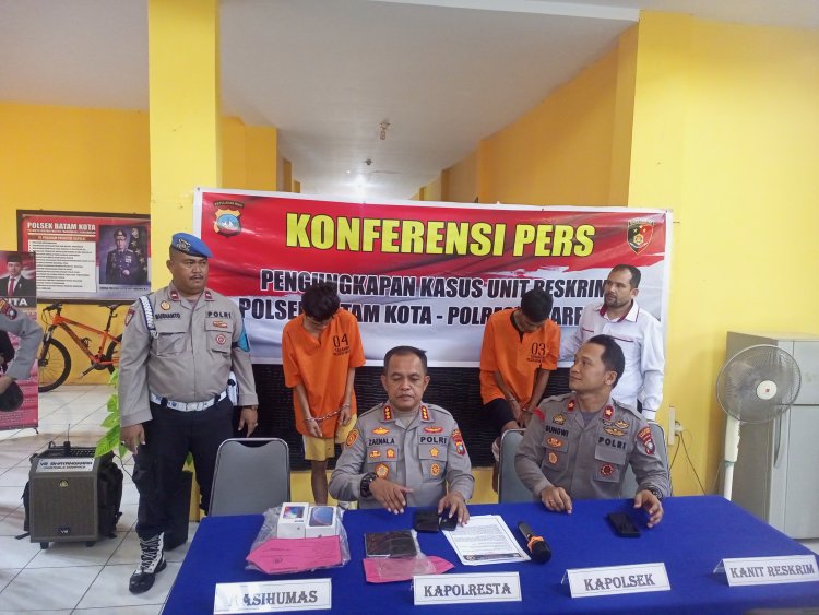 Polsek Batam Kota Ungkap Kasus Jambret Dua Pelaku Dilumpuhkan karena Melawan Petugas