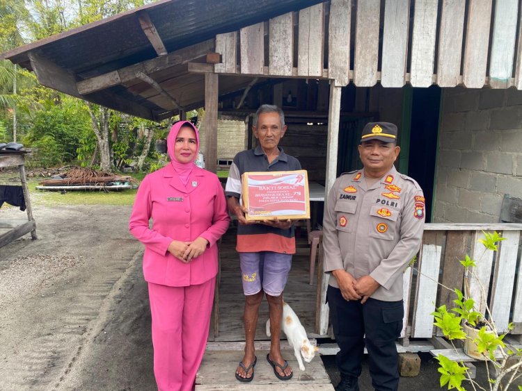 Polsek Dabo Singkep Salurkan 100 Paket Sembako Sambut Hari Bhayangkara ke-79: Polri Untuk Masyarakat
