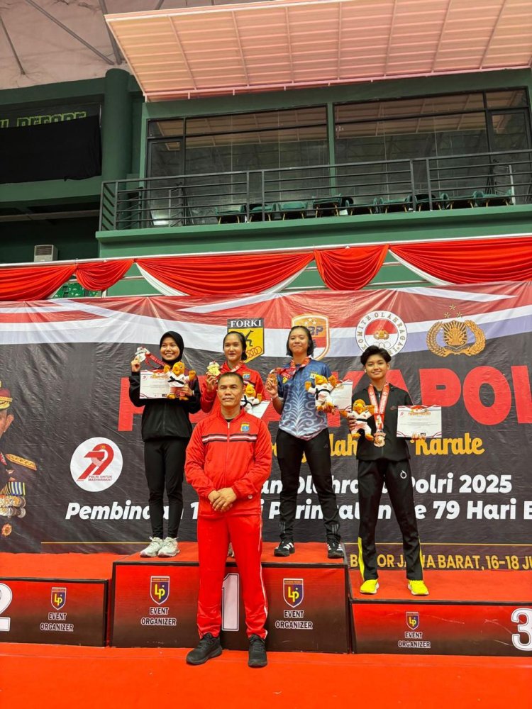 SEMARAK HARI BHAYANGKARA KE-79, POLDA KEPRI RAIH PRESTASI DI KEJURNAS KARATE PIALA KAPOLRI 2025