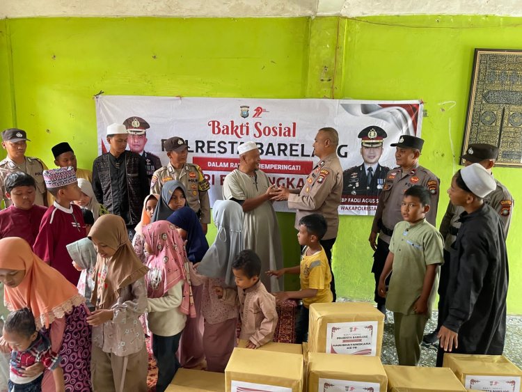 Polresta Barelang Gelar Bakti Sosial di Panti Asuhan Darul Ullum Al-Mubaroq dalam Rangka HUT Bhayangkara ke-79