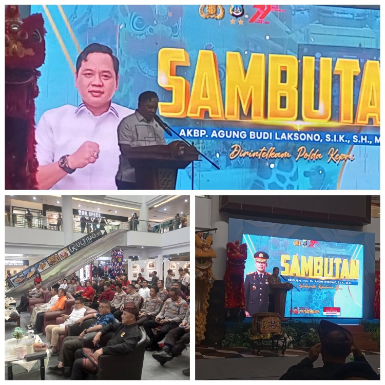 Wakapolda Kepri Buka Langsung Pameran Budaya dan Lomba Kreatif HUT Bhayangkara ke-79 di Mega Mall Batam