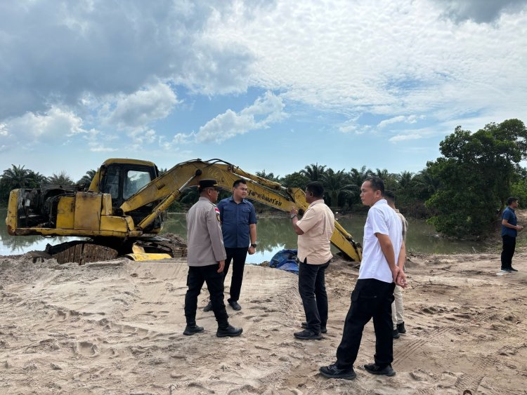 Tim Gabungan Polres Bintan Lakukan Pengecekan Lokasi Tambang Pasir Ilegal di Bintan