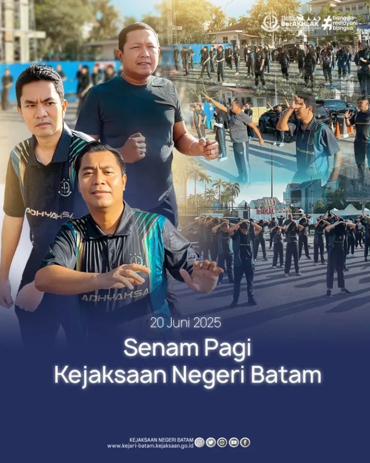 Semangat Kebersamaan di Pagi Hari: Kejaksaan Negeri Batam Gelar Senam Pagi Bersama