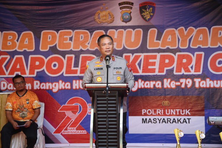 KAPOLDA KEPRI RESMI BUKA LOMBA PERAHU LAYAR JONG: ANGKAT BUDAYA LOKAL UNTUK RAYAKAN HARI BHAYANGKARA KE-79