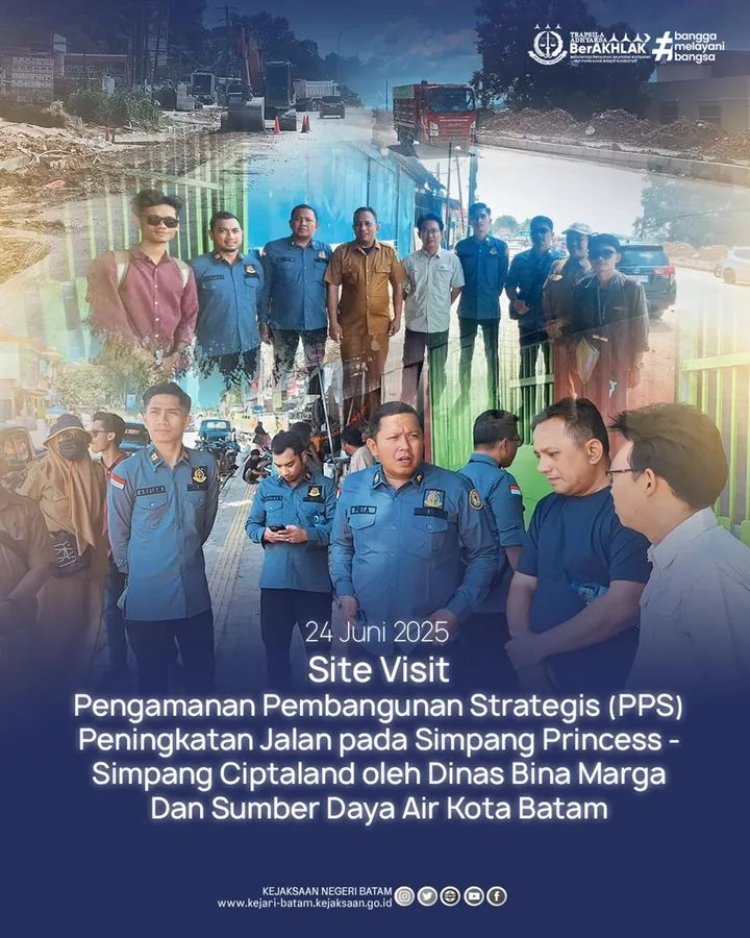 Kejari Batam Tinjau Proyek Peningkatan Jalan Simpang Princes–Ciptaland, Progres Capai 46 Persen