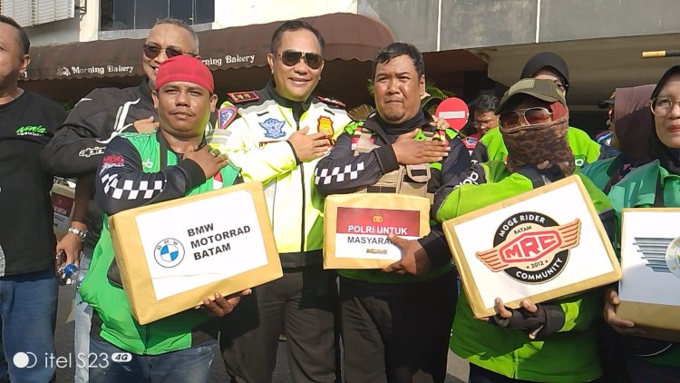Kapolda Kepri Pimpin Touring Moge dan Bakti Sosial, 200 Paket Sembako Dibagikan Sambut Hari Bhayangkara ke-79