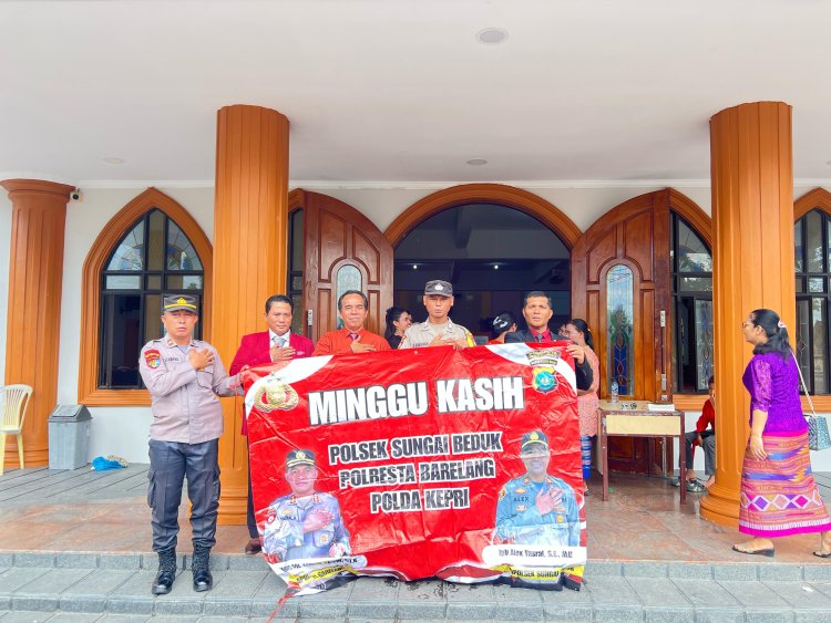 Polsek Sungai Beduk Gelar Minggu Kasih, Ajak Warga Aktif Jaga Kamtibmas