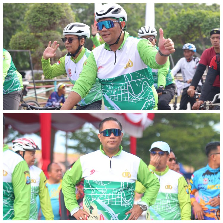 Meriah! Ribuan Peserta Padati Fun Bike Hari Bhayangkara ke-79 Polda Kepri di Karimun