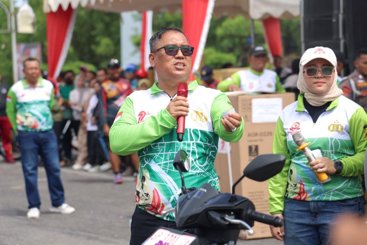 MERIAH! POLDA KEPRI GELAR FUN BIKE DI KARIMUN BERSAMA MASYARAKAT DALAM RANGKA HARI BHAYANGKARA KE-79