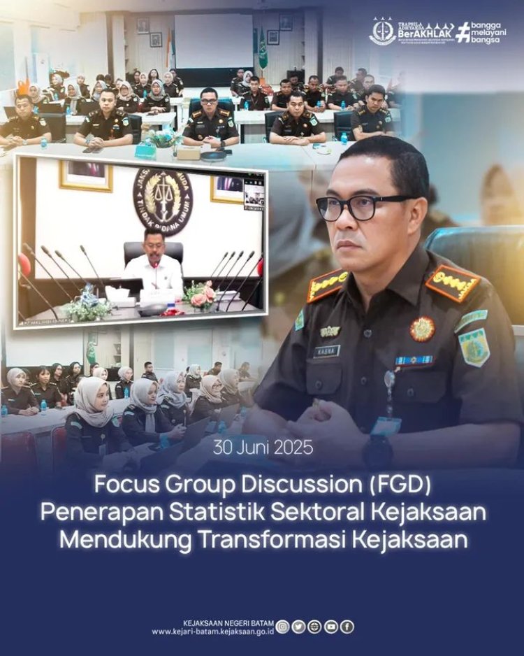 Kejari Batam Gelar FGD Statistik Sektoral, Mantapkan Transformasi Data Penanganan Perkara