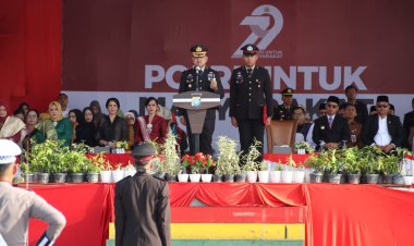 Meriah dan Penuh Apresiasi, Polres Karimun Gelar Upacara dan Syukuran HUT Bhayangkara ke-79