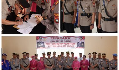 Kapolres Bintan Pimpin Serah Terima Jabatan Kasat Lantas dan Pelantikan Kasihumas