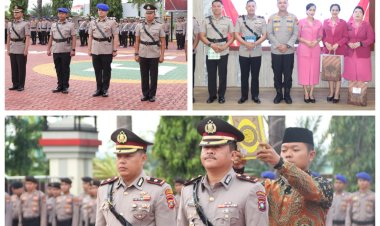 Polres Karimun Gelar Upacara Serah Terima Jabatan dan Kenal Pamit Pejabat Utama
