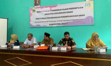 Brigpol Sukoy De Komar Dampingi Dinsos Lingga Sosialisasikan Cegah Kekerasan Terhadap Perempuan dan Anak