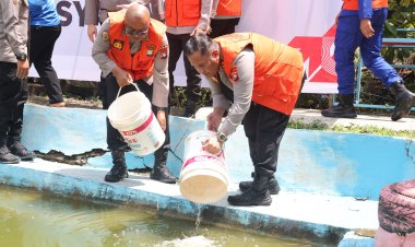 Kapolda Kepri Irjen Pol. Asep Safrudin Tebar 50.000 Benih Ikan di Tibelat Farm Sekupang