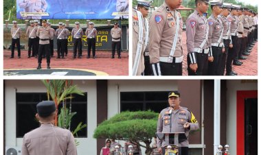 Kapolres Lingga Pimpin Apel Gelar Pasukan Operasi Patuh Seligi 2025: Tekankan Tertib Lalu Lintas untuk Indonesia Emas