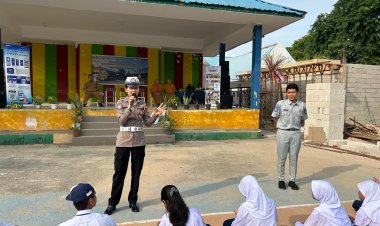 Satlantas Polresta Barelang Gencarkan Police Go To School dalam Operasi Patuh Seligi 2025