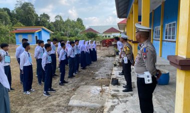 Operasi Patuh Seligi 2025: Satlantas Polres Lingga Bekali Pelajar Soal Bahaya Balap Liar dan Knalpot Brong