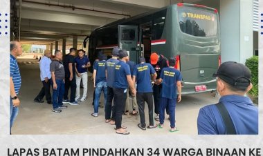 Lapas Batam Pindahkan 34 Warga Binaan ke Lapas Kelas III Dabo Singkep