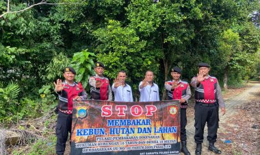 Satsamapta Polres Bintan Berikan Himbauan Anti Karhutla