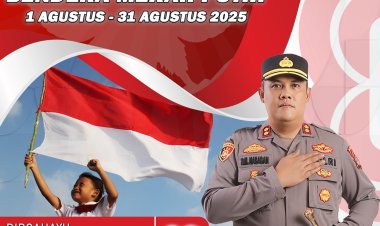 Kapolres Lingga Ajak Warga Kibarkan Merah Putih Serentak 1–31 Agustus 2025