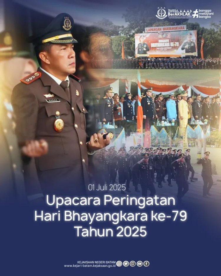 Peringati Hari Bhayangkara ke-79, Kajari Batam Hadiri Upacara di Polda Kepri sebagai Wujud Sinergitas Penegakan Hukum