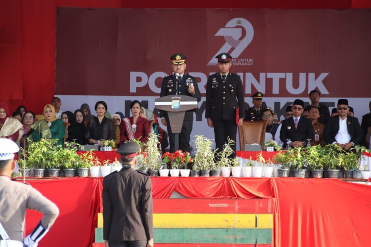 Meriah dan Penuh Apresiasi, Polres Karimun Gelar Upacara dan Syukuran HUT Bhayangkara ke-79