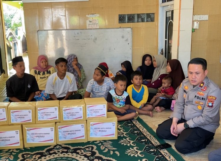 Polsek Batu Ampar Salurkan Bansos ke Panti Asuhan Ridho Ilahi, Wujud Kepedulian Polri Terhadap Sesama