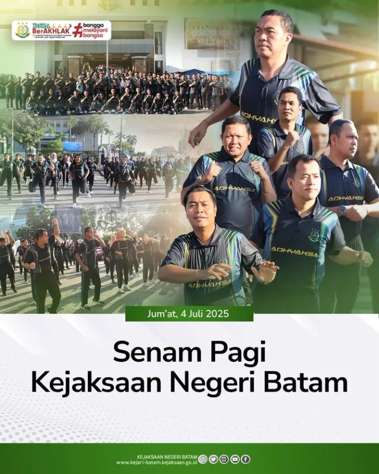 Kejaksaan Negeri Batam Gelar Senam Pagi untuk Tingkatkan Kebugaran dan Semangat Kerja
